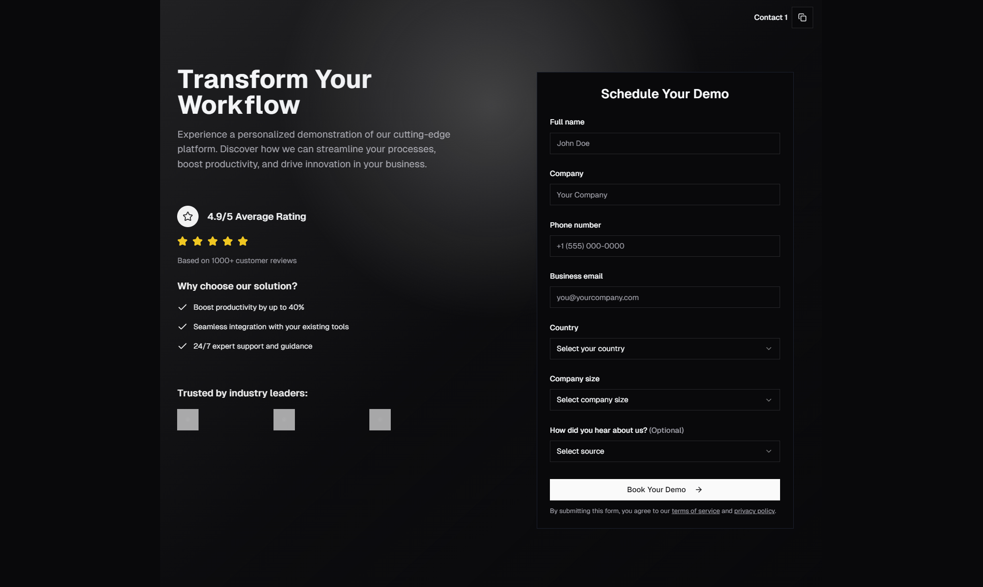 33 Contact Form Designs Built with Shadcn UI and Tailwind cover image