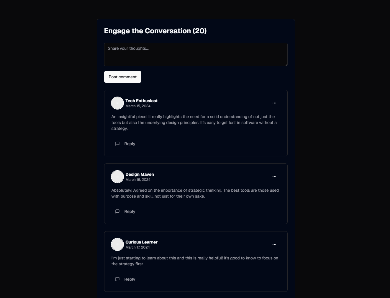 Discussion Forum UI Components for Community Platforms cover image