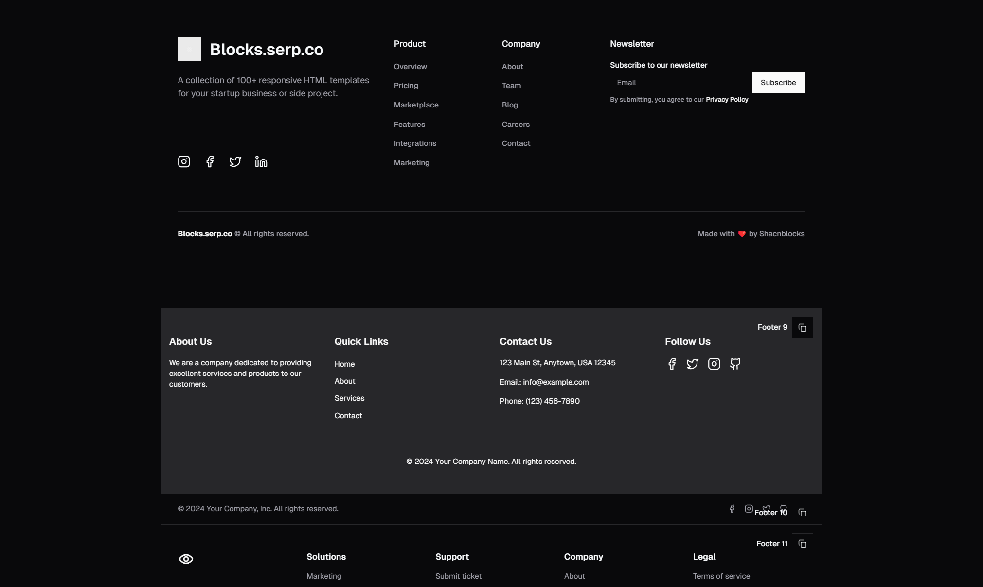 21 Footer Designs: Modern Footer Components for React cover image