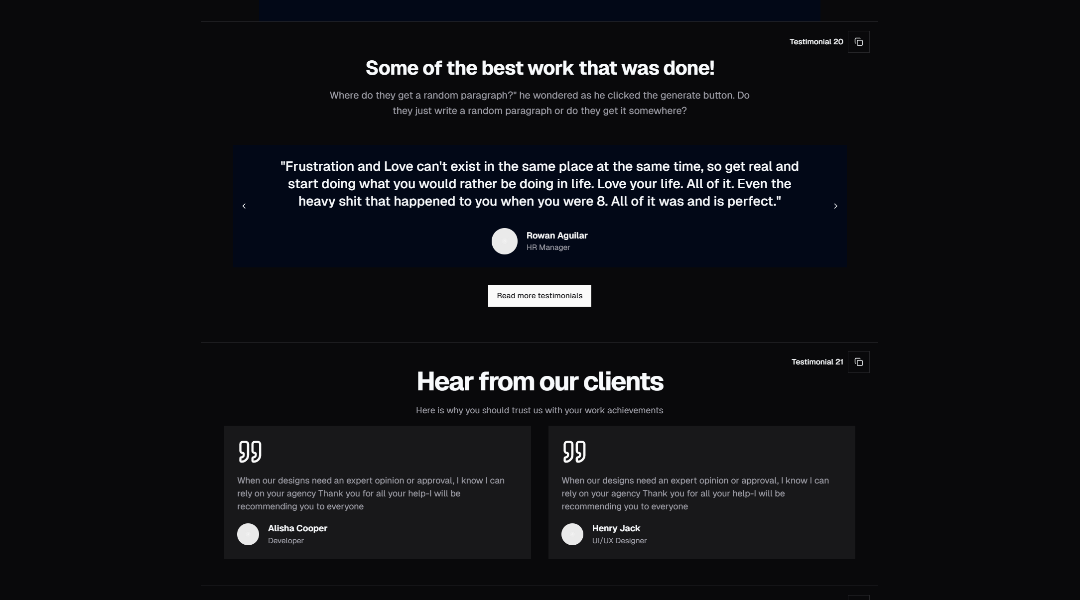 React Testimonial Components: 40+ Beautiful Examples cover image